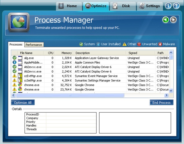 PC Health Advisor Process manager