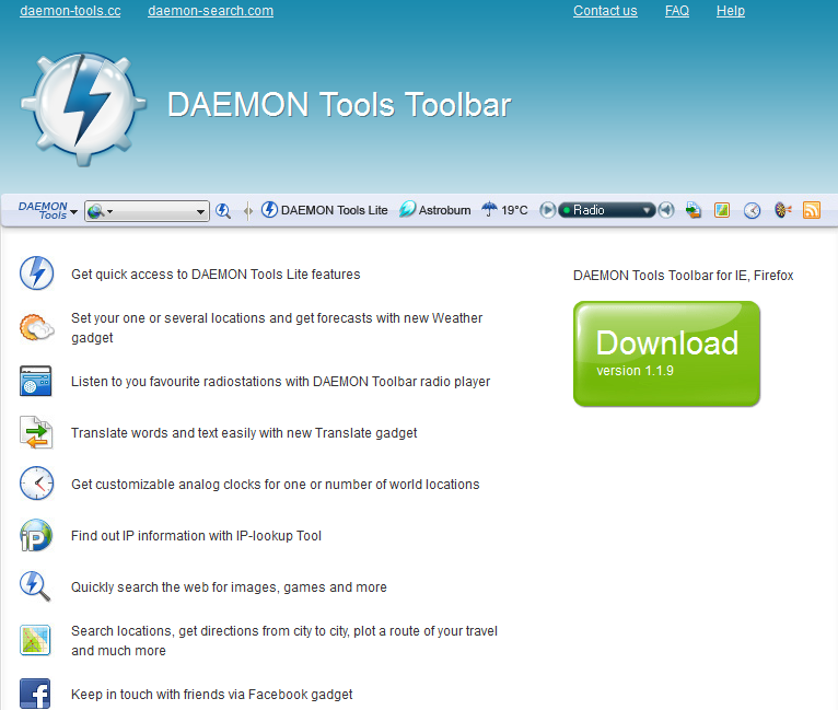 remove Daemon Tools Toolbar
