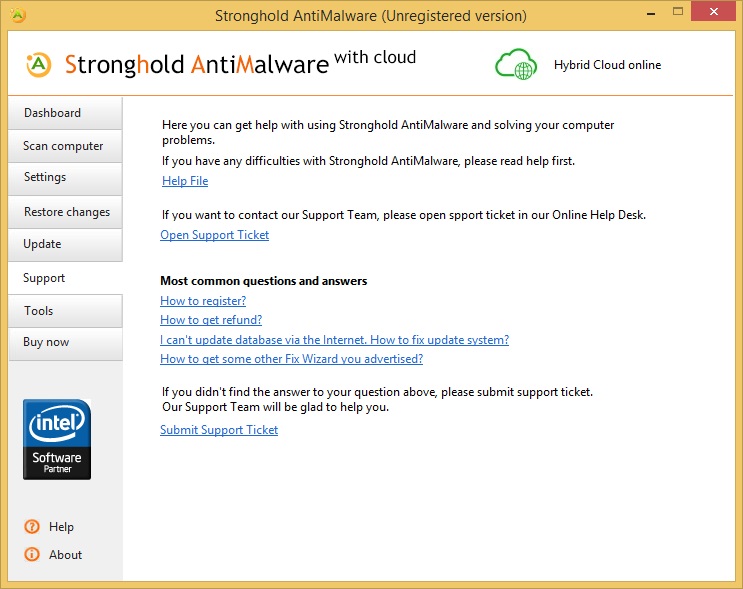 Stronghold AntiMalware support