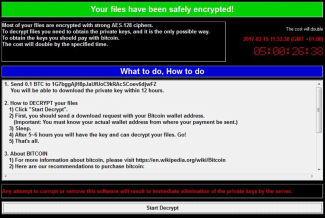 Wcry Ransomware ransomware