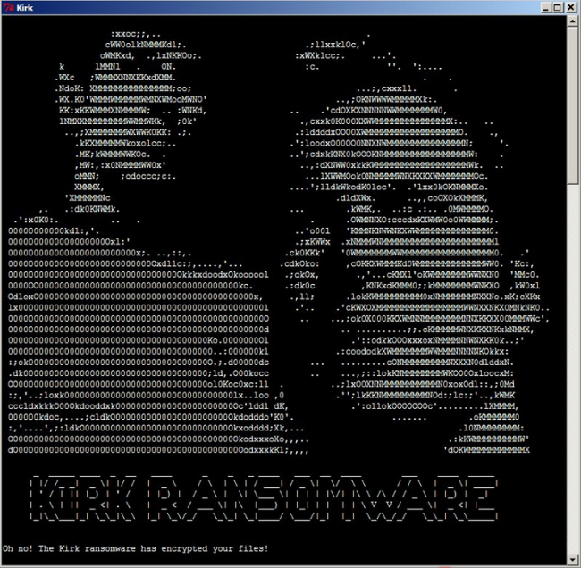 Kirk ransomware