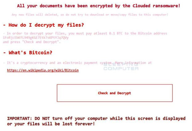 Clouded ransomware