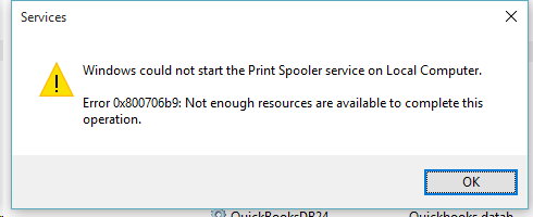 fix Print Spooler error 0x800706b9 in Windows 10