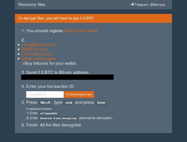 BTCWare ransomware