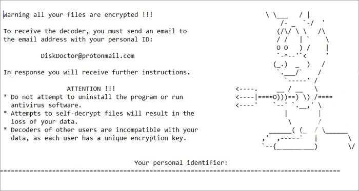 DiskDoctor ransomware