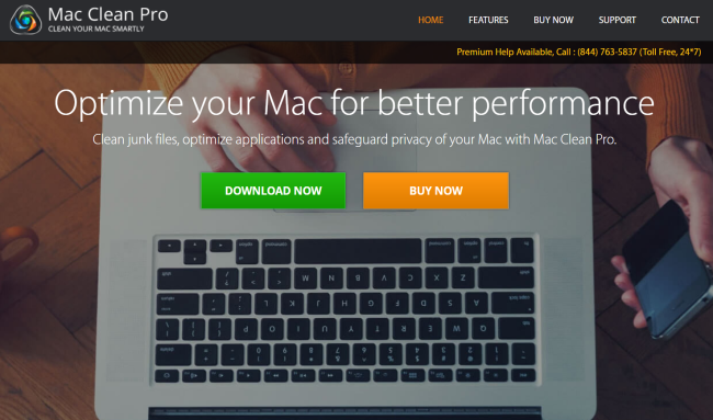 Mac Clean Pro pop-up