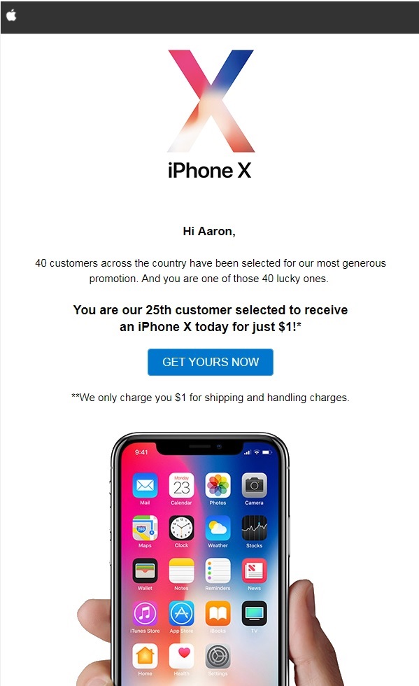 remove Get An iPhone X For $1 Pop-up
