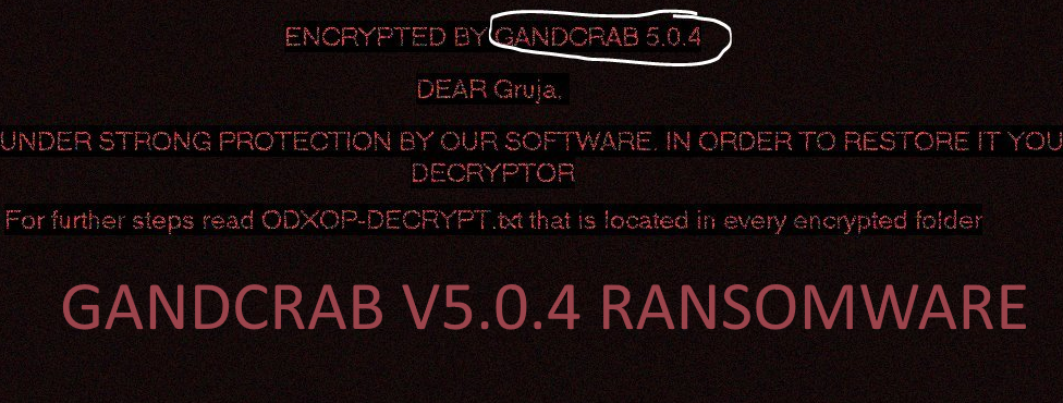remove GANDCRAB V5.0.4 ransomware