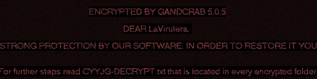 remove GANDCRAB V5.0.5 ransomware
