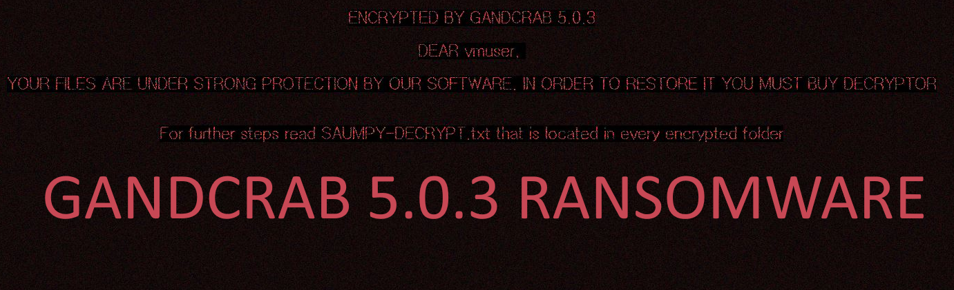 remove GANDCRAB V5.0.3 ransomware