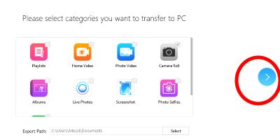Final step for moving photos from iPhone to Windows Laptop