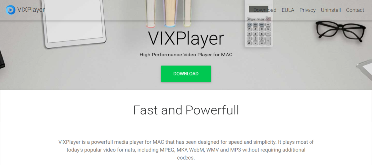 VixPlayer pop-up