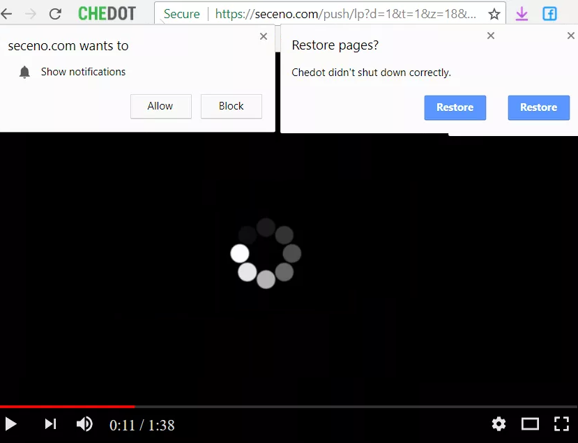 remove Seceno.com redirect