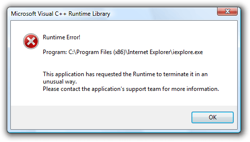 Microsoft Visual C Runtime Error Windows 10 Besttechtips